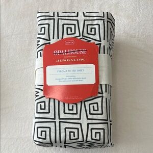 Opalhouse Black and White Geometric Percale Sheet
